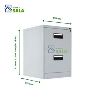 Tủ hộc kéo sắt 2 ngăn