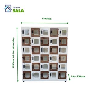 TỦ SẮT LOCKER 30 NGĂN MICA