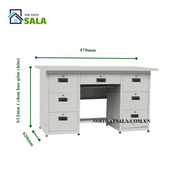 BÀN SẮT 7 HỘC KÉO