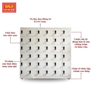 TỦ LOCKER SẮT 36 NGĂN