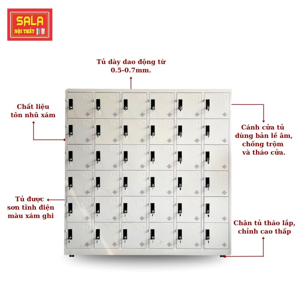 TỦ LOCKER SẮT 36 NGĂN