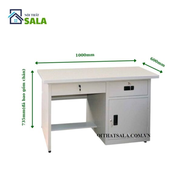 BÀN SẮT 2 HỘC KÉO 1 CÁNH MỞ