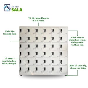 Tủ Locker sắt 36 ngăn