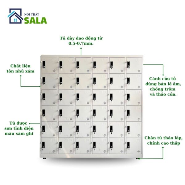Tủ Locker sắt 36 ngăn