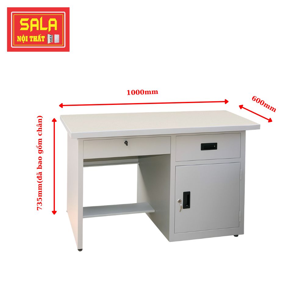 BÀN SẮT 2 HỘC KÉO 1 CÁNH MỞ