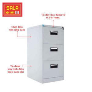 TỦ HỘC KÉO SẮT 3 NGĂN