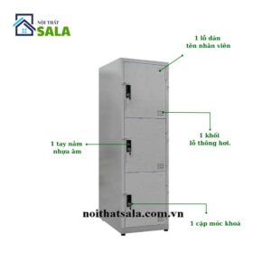 TỦ LOCKER SẮT 3 NGĂN