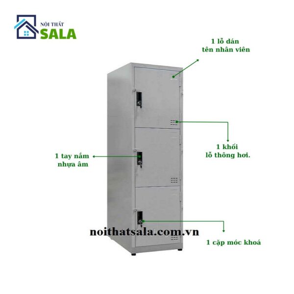 TỦ LOCKER SẮT 3 NGĂN