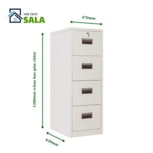 Tủ hộc kéo sắt 4 ngăn