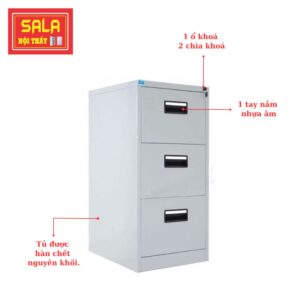 TỦ HỘC KÉO SẮT 3 NGĂN