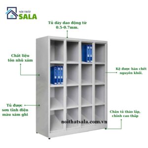 Kệ sắt đựng hồ sơ văn phòng 16 ô