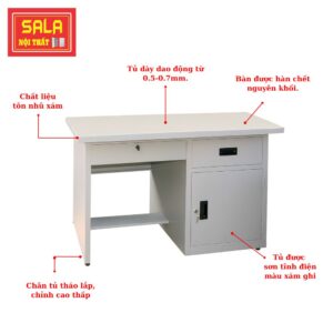 BÀN SẮT 2 HỘC KÉO 1 CÁNH MỞ