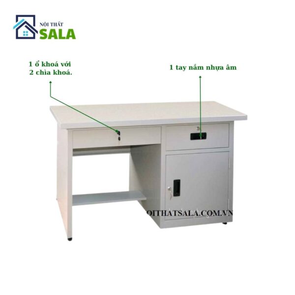 BÀN SẮT 2 HỘC KÉO 1 CÁNH MỞ