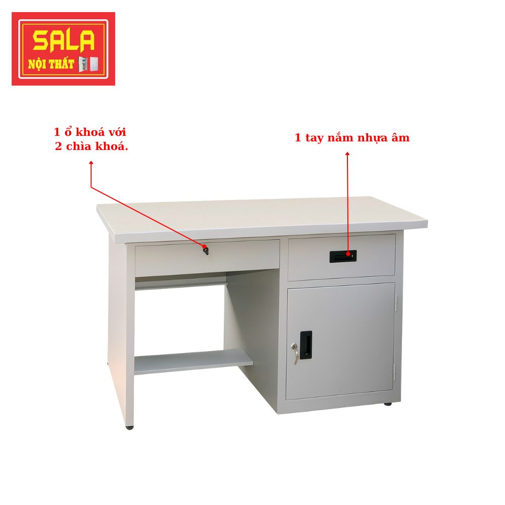 BÀN SẮT 2 HỘC KÉO 1 CÁNH MỞ