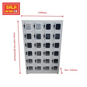 TỦ LOCKER SẮT 24 NGĂN MICA