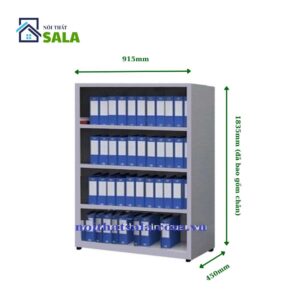Kệ sắt đựng hồ sơ văn phòng 4 tầng