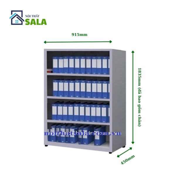 Kệ sắt đựng hồ sơ văn phòng 4 tầng