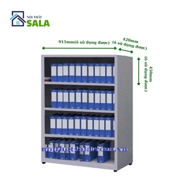 Kệ sắt đựng hồ sơ văn phòng 4 tầng