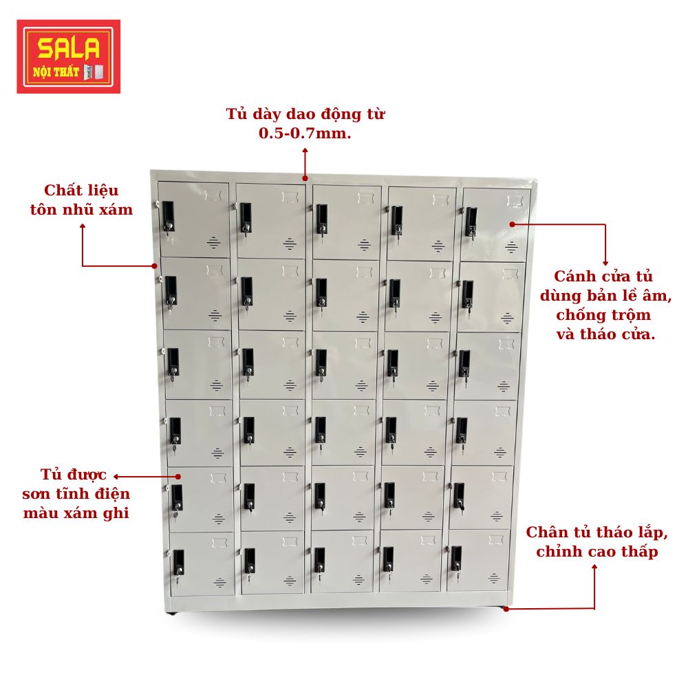 TỦ LOCKER SẮT 30 NGĂN