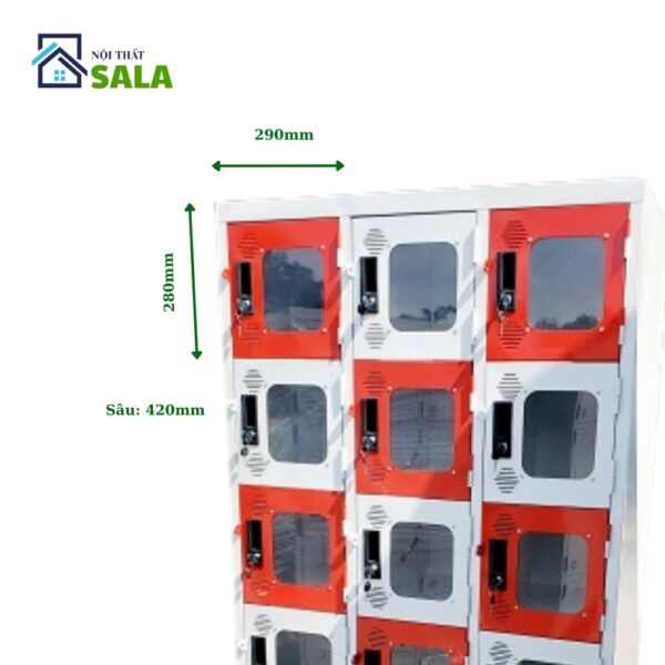 TỦ LOCKER  SẮT 18 NGĂN MICA - Ảnh 2