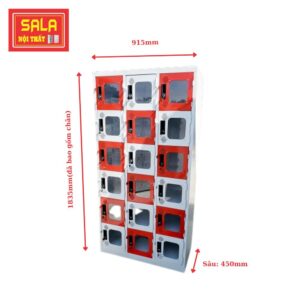 TỦ LOCKER SẮT 18 NGĂN MICA