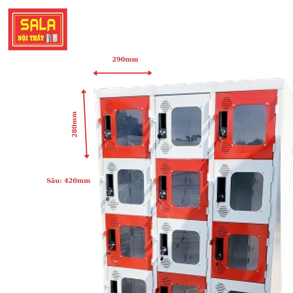 TỦ LOCKER SẮT 18 NGĂN MICA