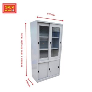 TỦ SẮT HỒ SƠ 2 CÁNH LÙA KÍNH 2 CÁNH LÙA TÔN