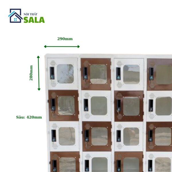 TỦ SẮT LOCKER 30 NGĂN MICA