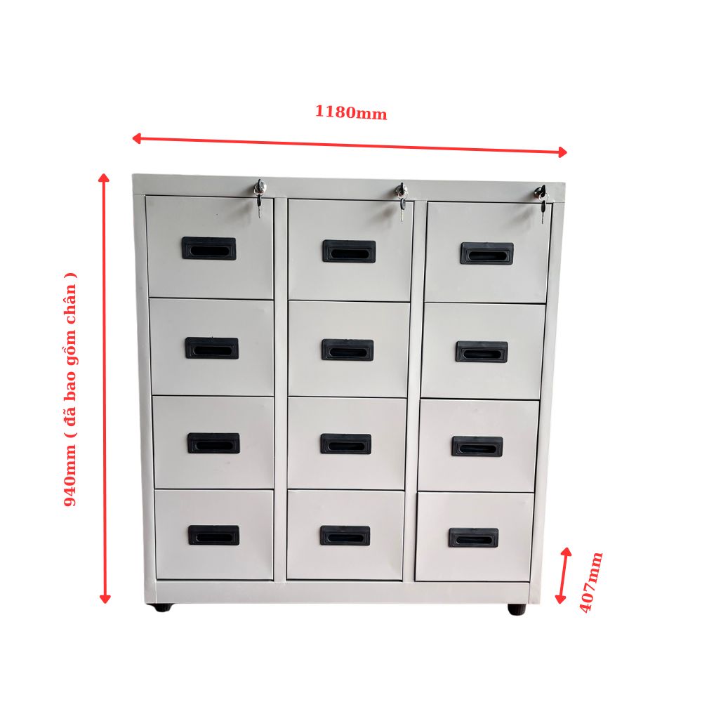 TỦ HỘC KÉO SẮT 12 NGĂN