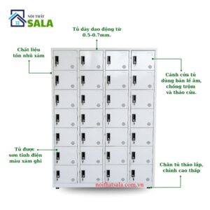 Tủ Locker sắt 28 ngăn