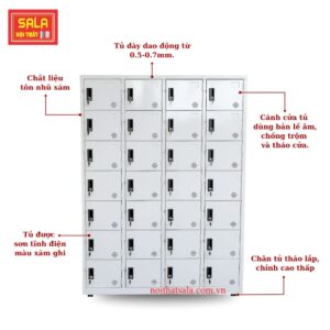 TỦ LOCKER SẮT 28 NGĂN