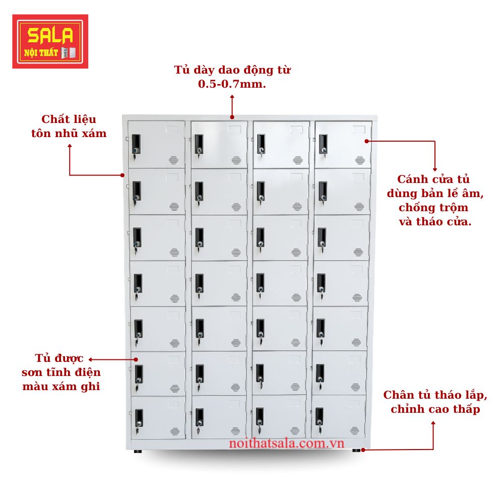 TỦ LOCKER SẮT 28 NGĂN