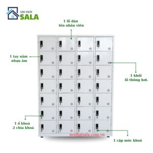 Tủ Locker sắt 28 ngăn