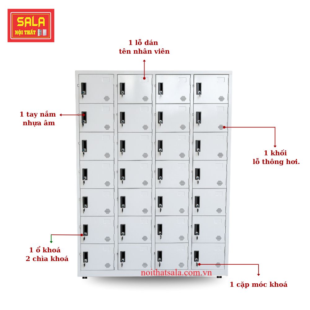 TỦ LOCKER SẮT 28 NGĂN
