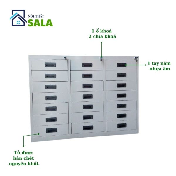 Tủ hộc kéo sắt 21 ngăn