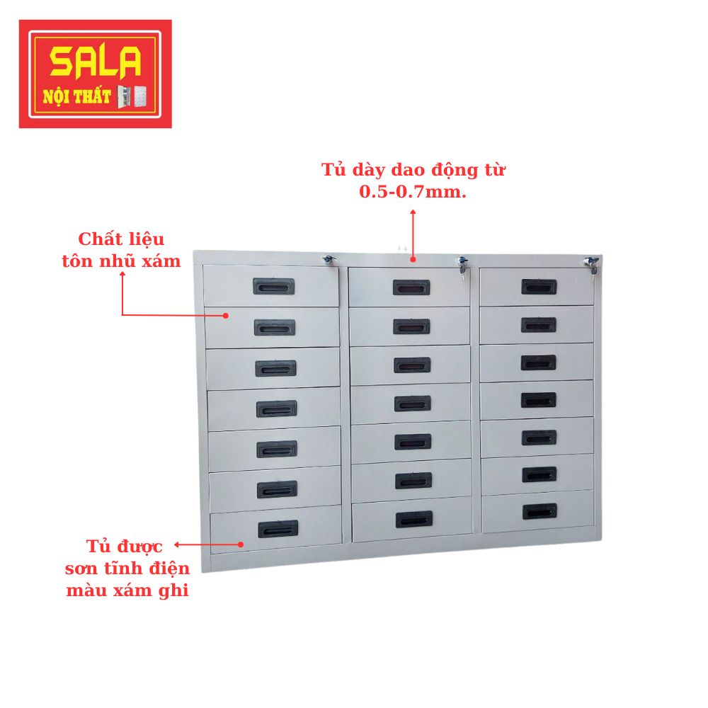 TỦ HỘC KÉO SẮT 21 NGĂN
