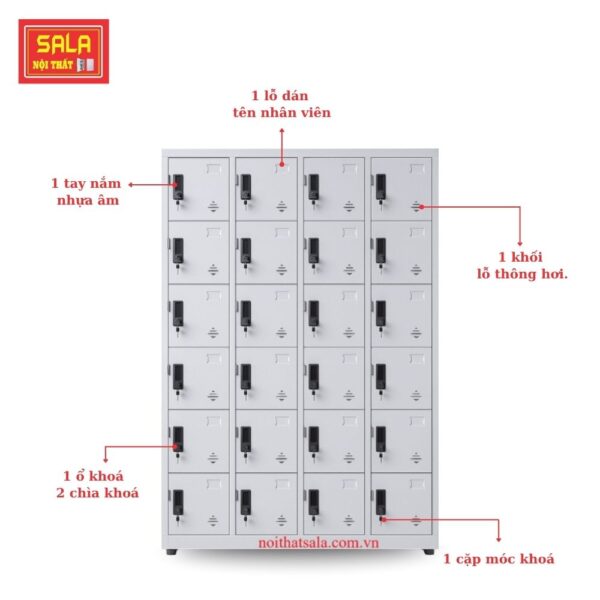 TỦ LOCKER SẮT 24 NGĂN