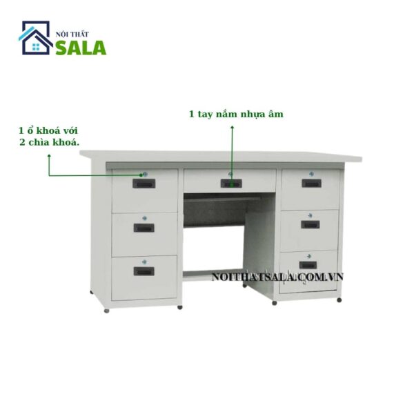BÀN SẮT 7 HỘC KÉO