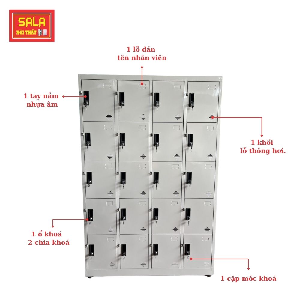 TỦ LOCKER SẮT 20 NGĂN