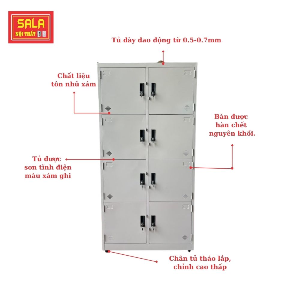 TỦ SẮT HỒ SƠ 8 CÁNH