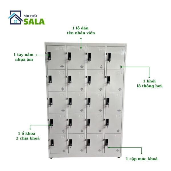 Tủ Locker sắt 20 ngăn
