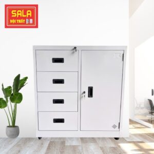 TỦ HỘC KÉO SẮT 4  NGĂN, 1 CÁNH MỞ