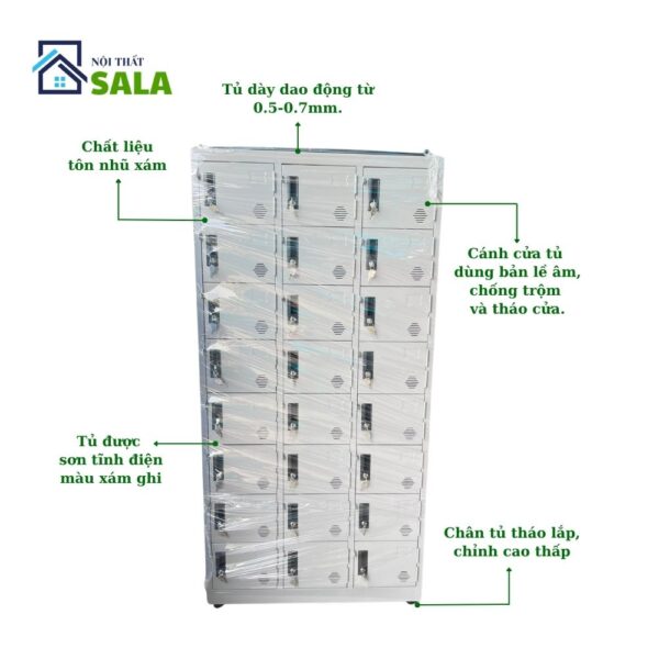 Tủ Locker sắt 24 ngăn