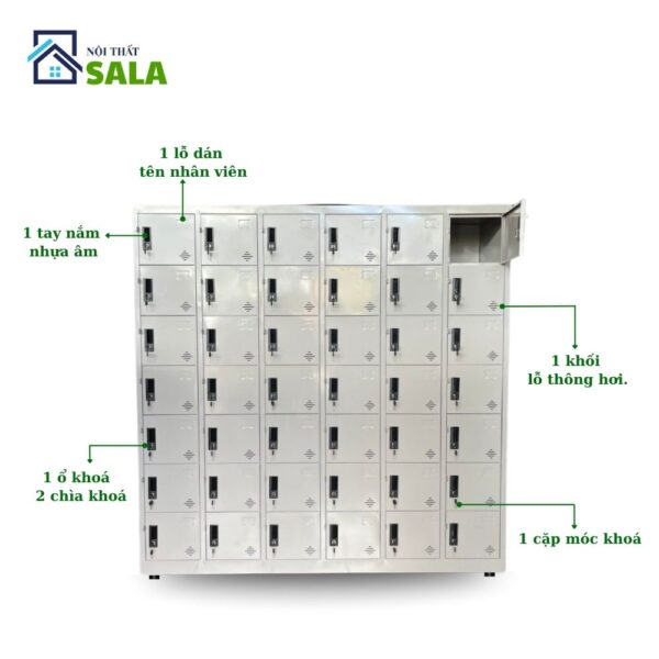 Tủ Locker sắt 42 ngăn
