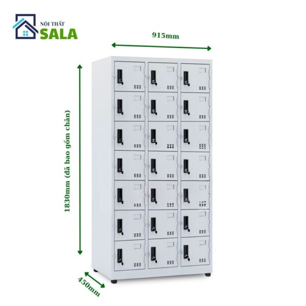 Tủ Locker sắt 21 ngăn