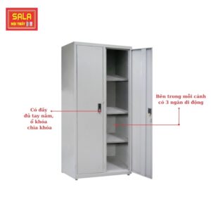 TỦ SẮT HỒ SƠ 2 CÁNH TÔN LÙA