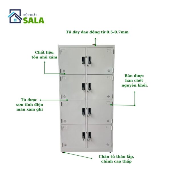 TỦ SẮT HỒ SƠ 8 CÁNH