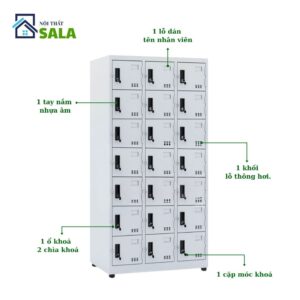 Tủ Locker sắt 21 ngăn