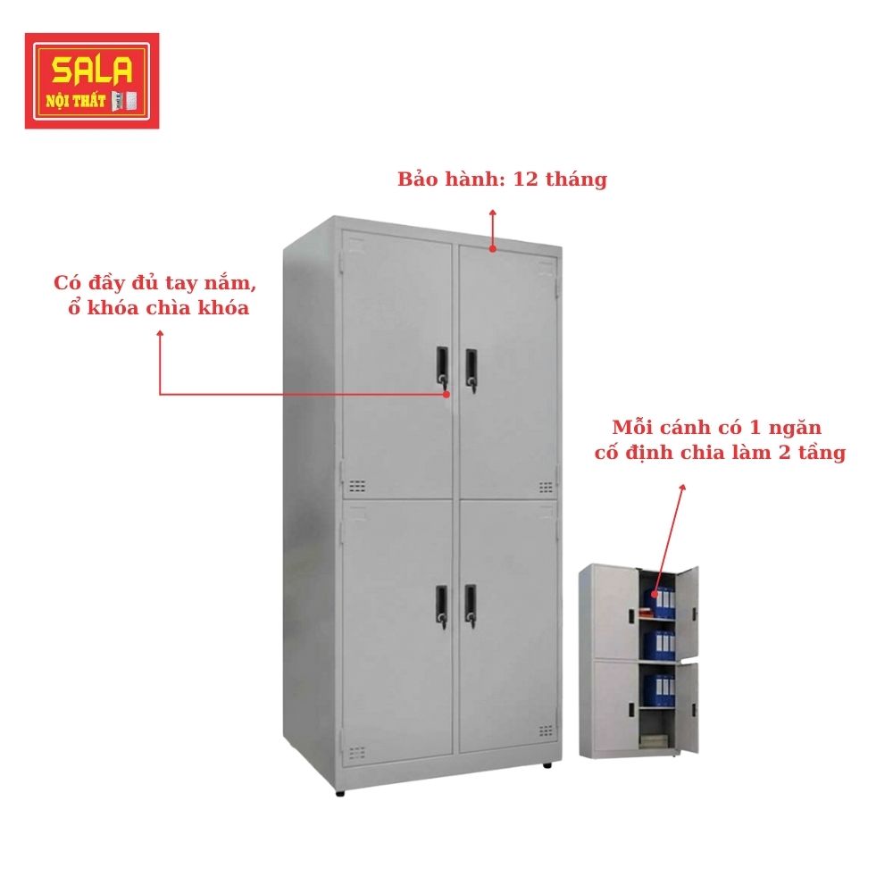 TỦ SẮT HỒ SƠ 8 CÁNH