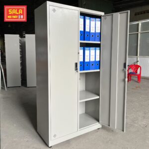 TỦ SẮT HỒ SƠ 2 CÁNH TÔN MỞ